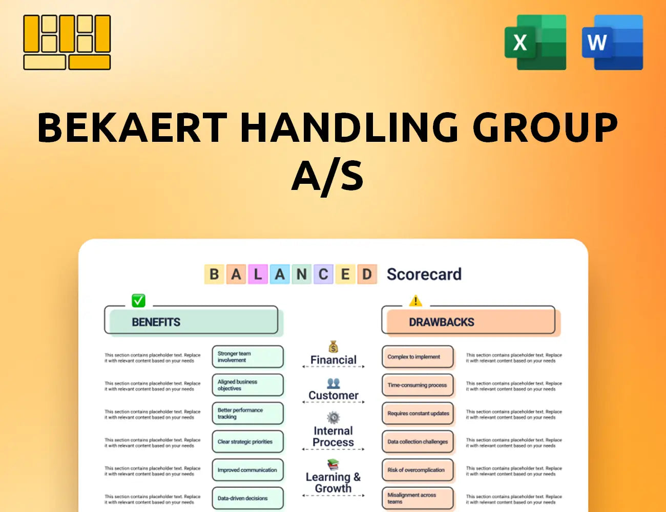 Bekaert Handling Group A/S Balanced Scorecard