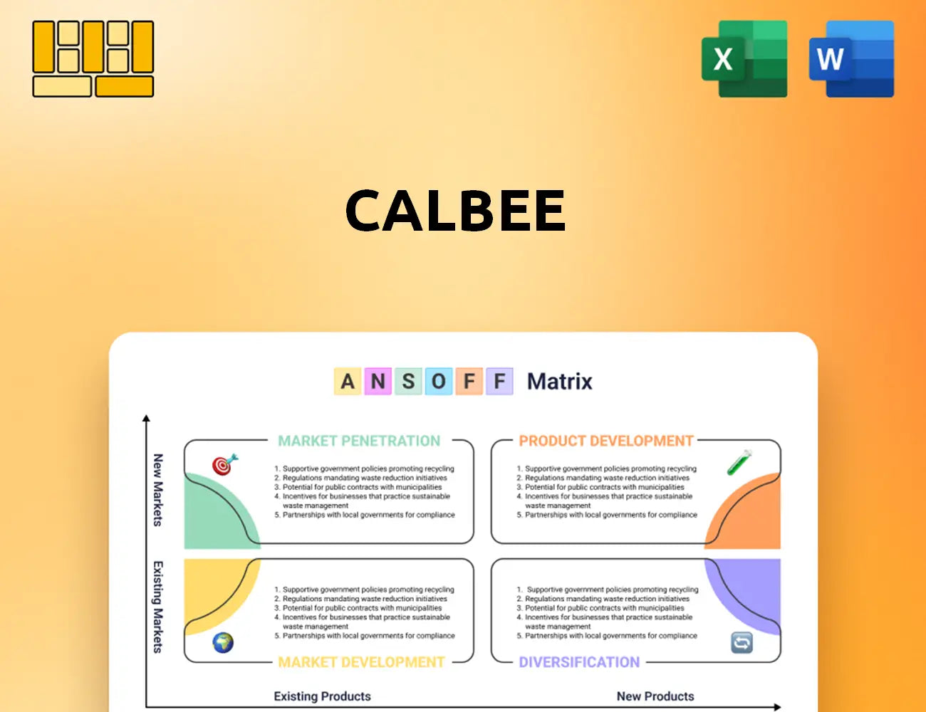 Calbee Ansoff Matrix