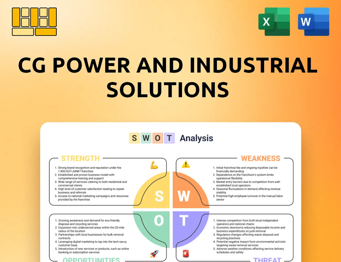 CG Power and Industrial Solutions SWOT Analysis