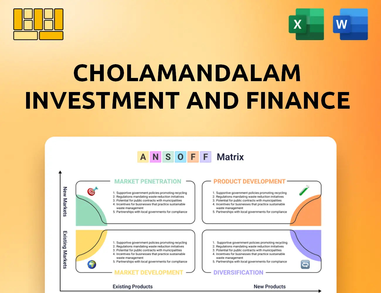 Cholamandalam Investment and Finance Ansoff Matrix