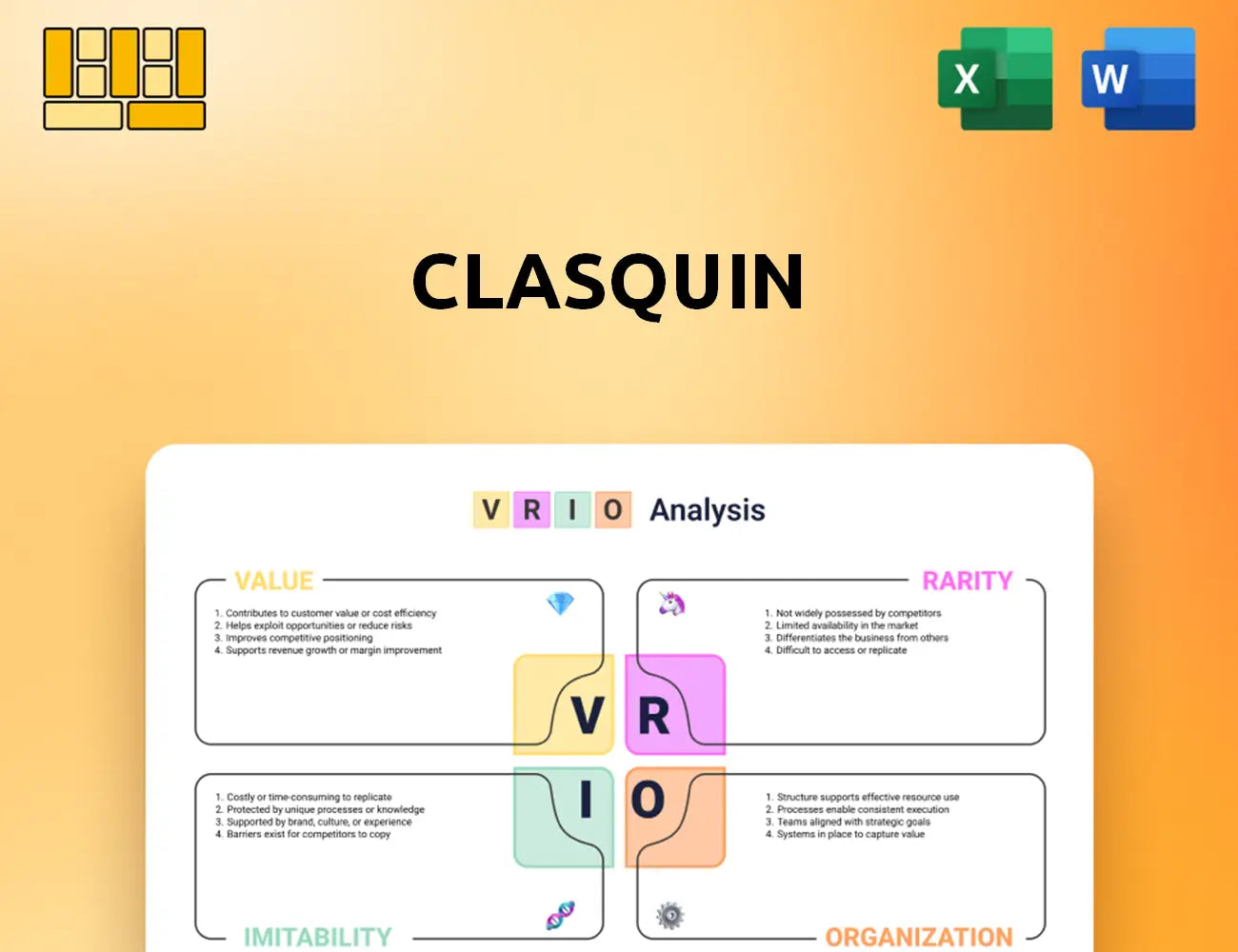 Clasquin VRIO Analysis