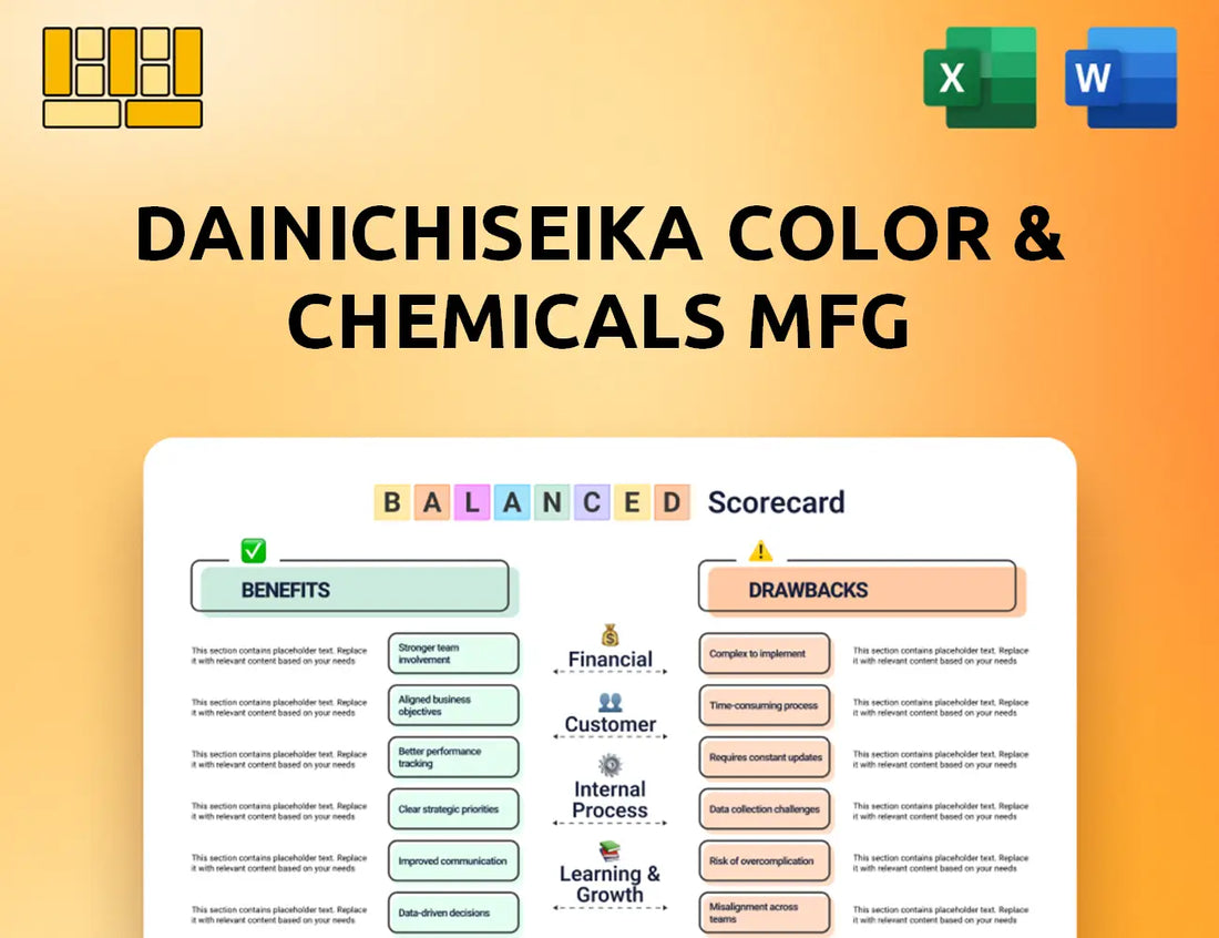 Dainichiseika Color & Chemicals Mfg Balanced Scorecard