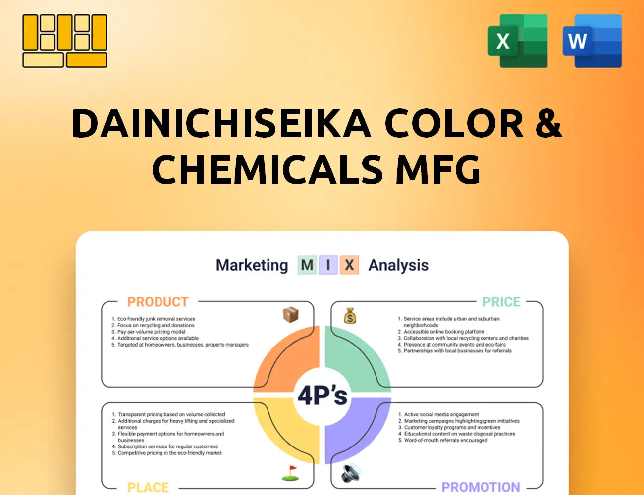 Dainichiseika Color & Chemicals Mfg Marketing Mix