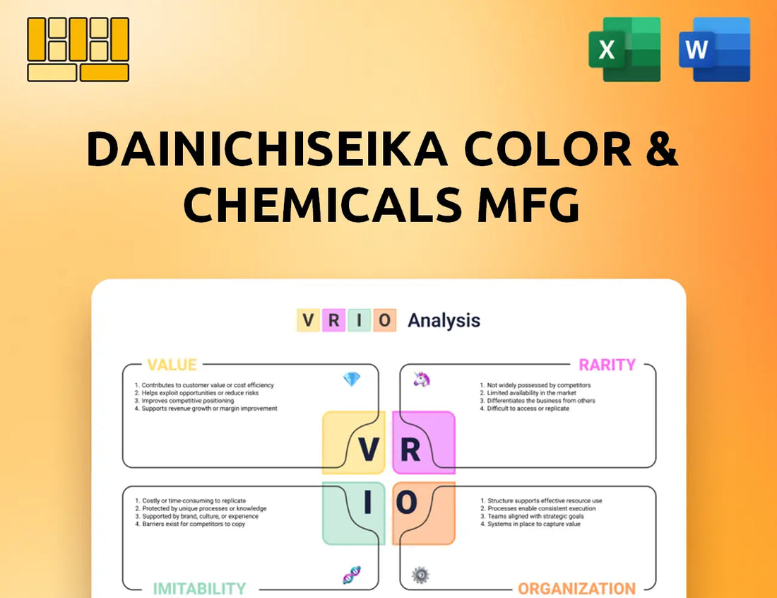 Dainichiseika Color & Chemicals Mfg VRIO Analysis