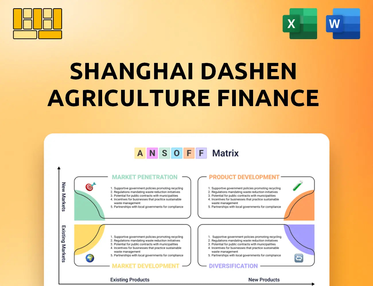 Shanghai Dashen Agriculture Finance Technology Ansoff Matrix