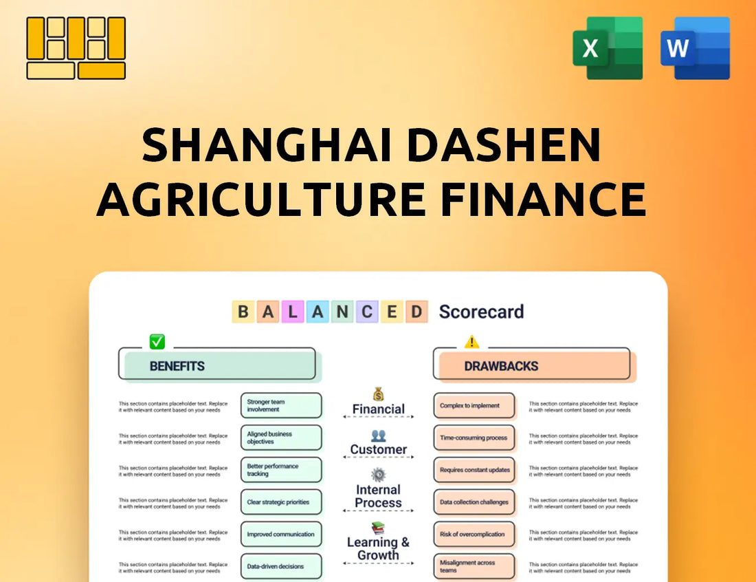 Shanghai Dashen Agriculture Finance Technology Balanced Scorecard