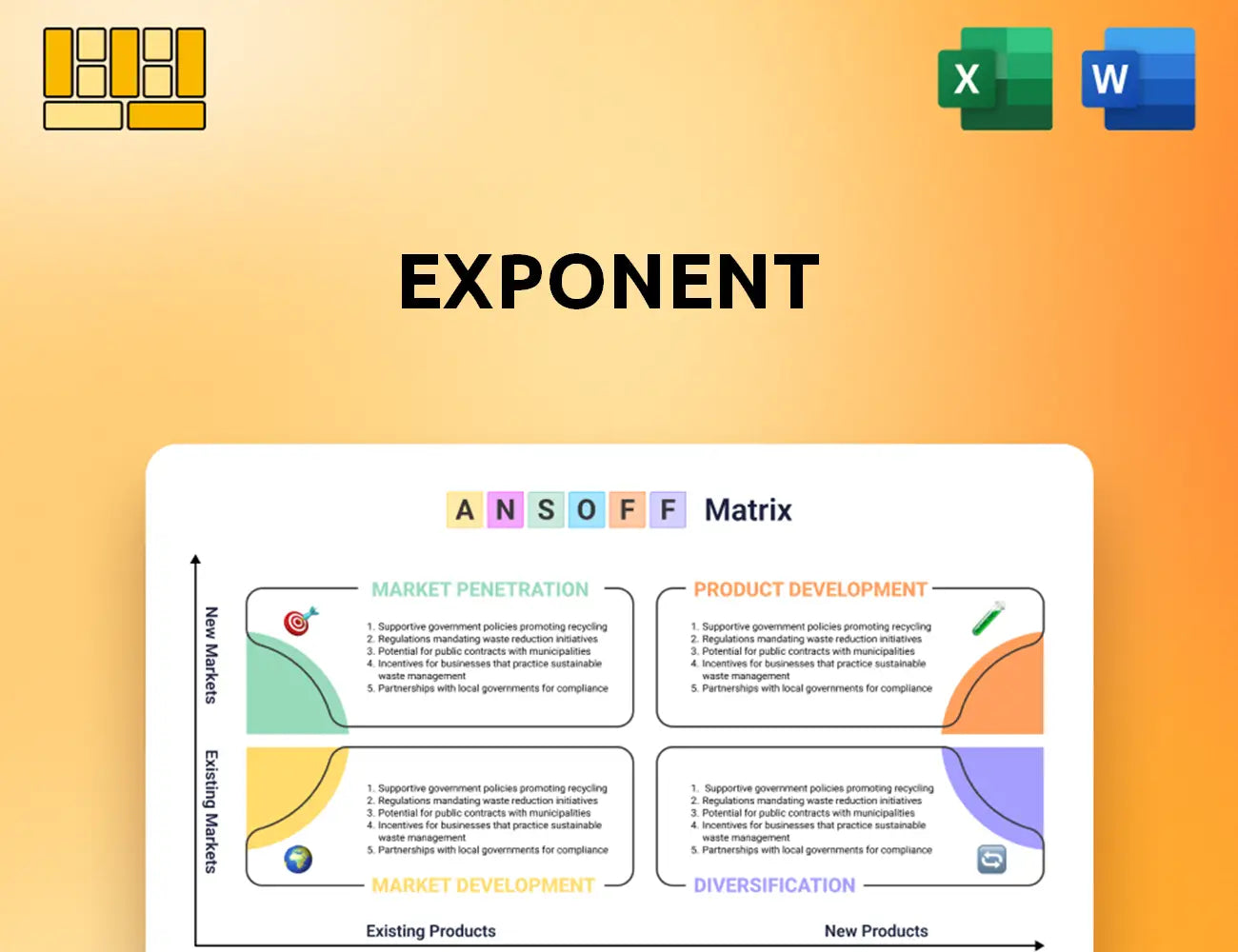 Exponent Ansoff Matrix