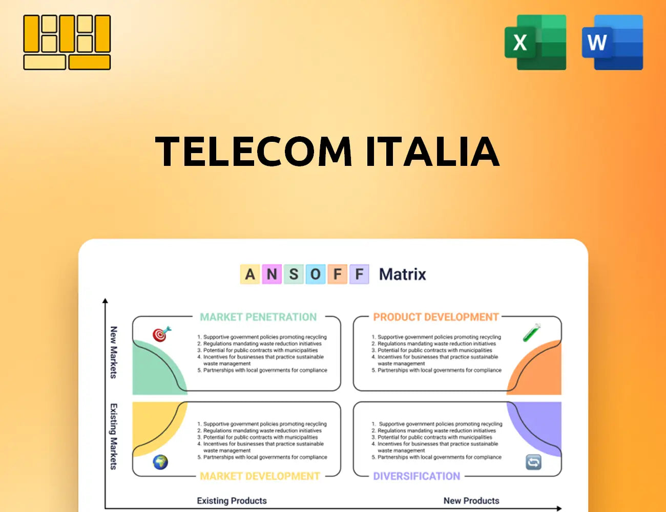 Telecom Italia Ansoff Matrix