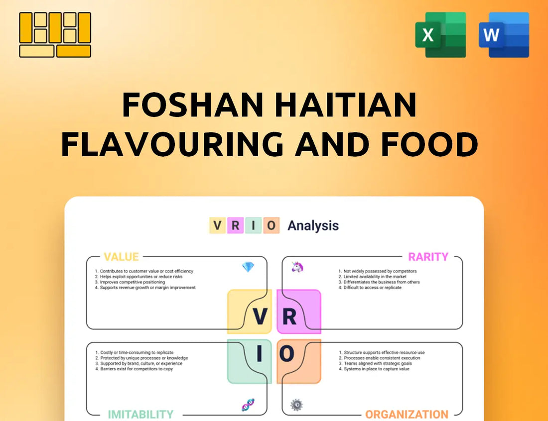 Foshan Haitian Flavouring and Food VRIO Analysis