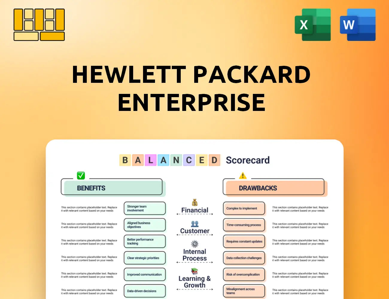 Hewlett Packard Enterprise Balanced Scorecard