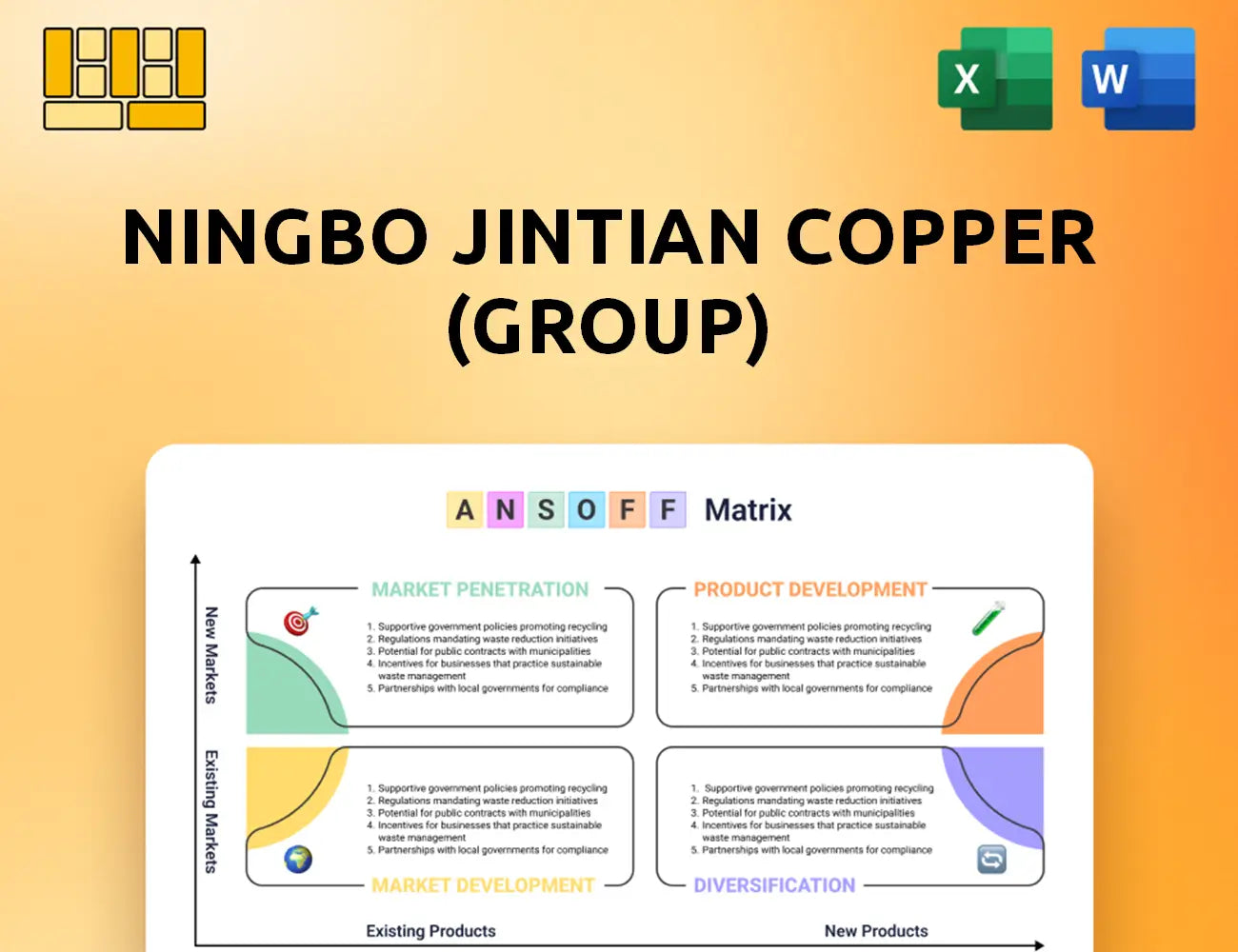 Ningbo Jintian Copper (Group) Ansoff Matrix