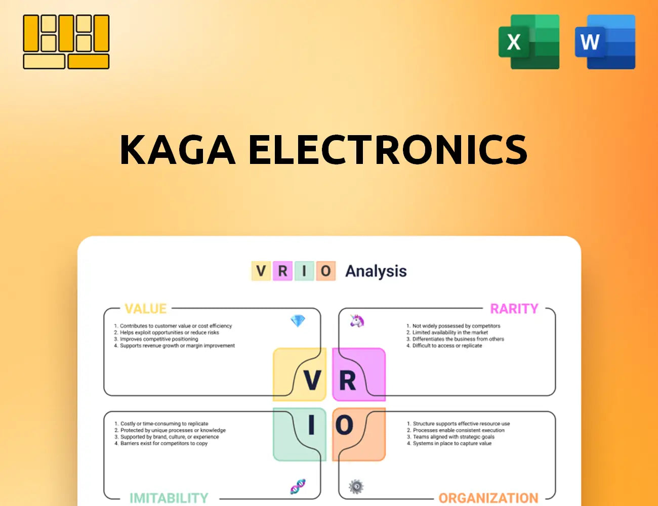 Kaga Electronics VRIO Analysis