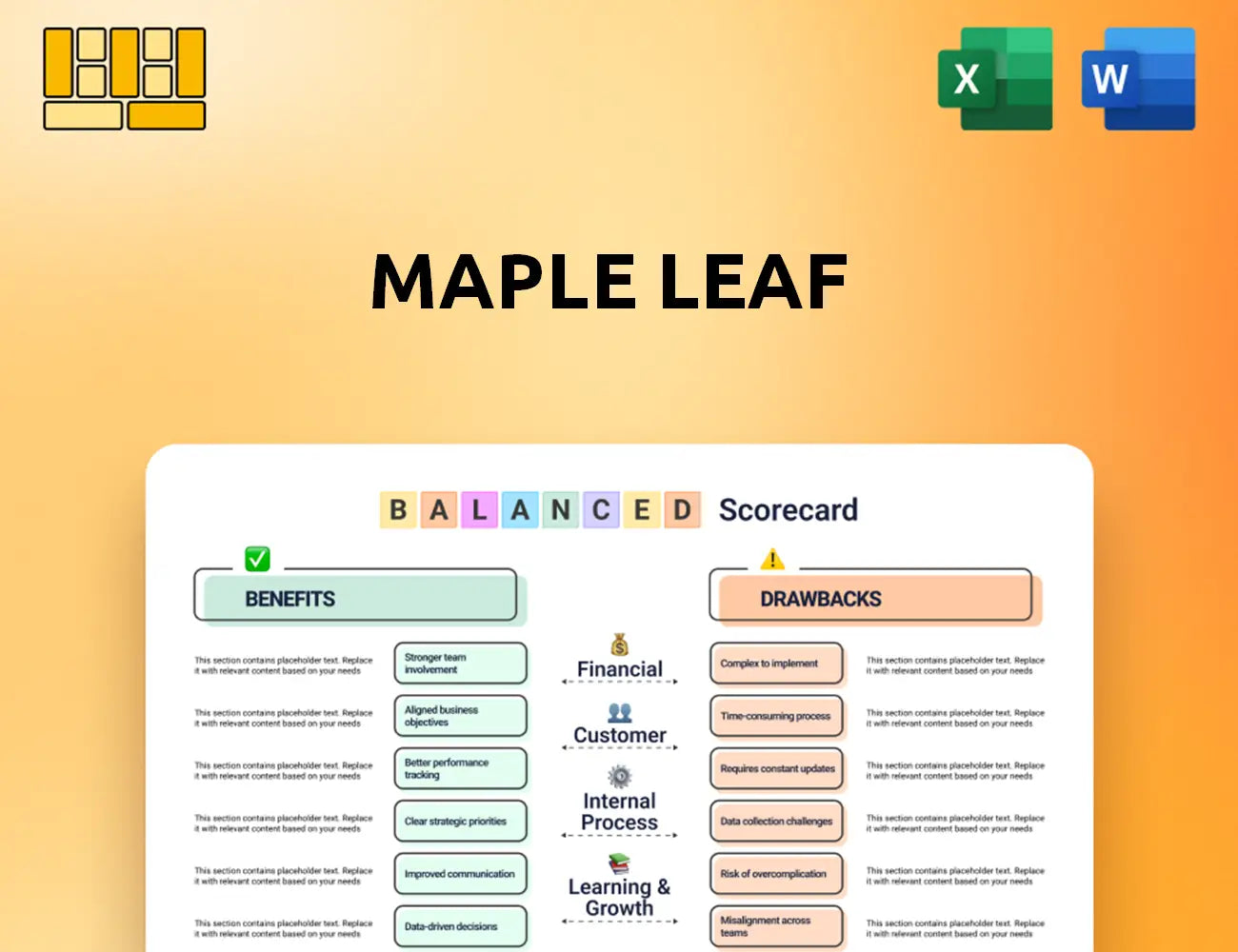 Maple Leaf Balanced Scorecard