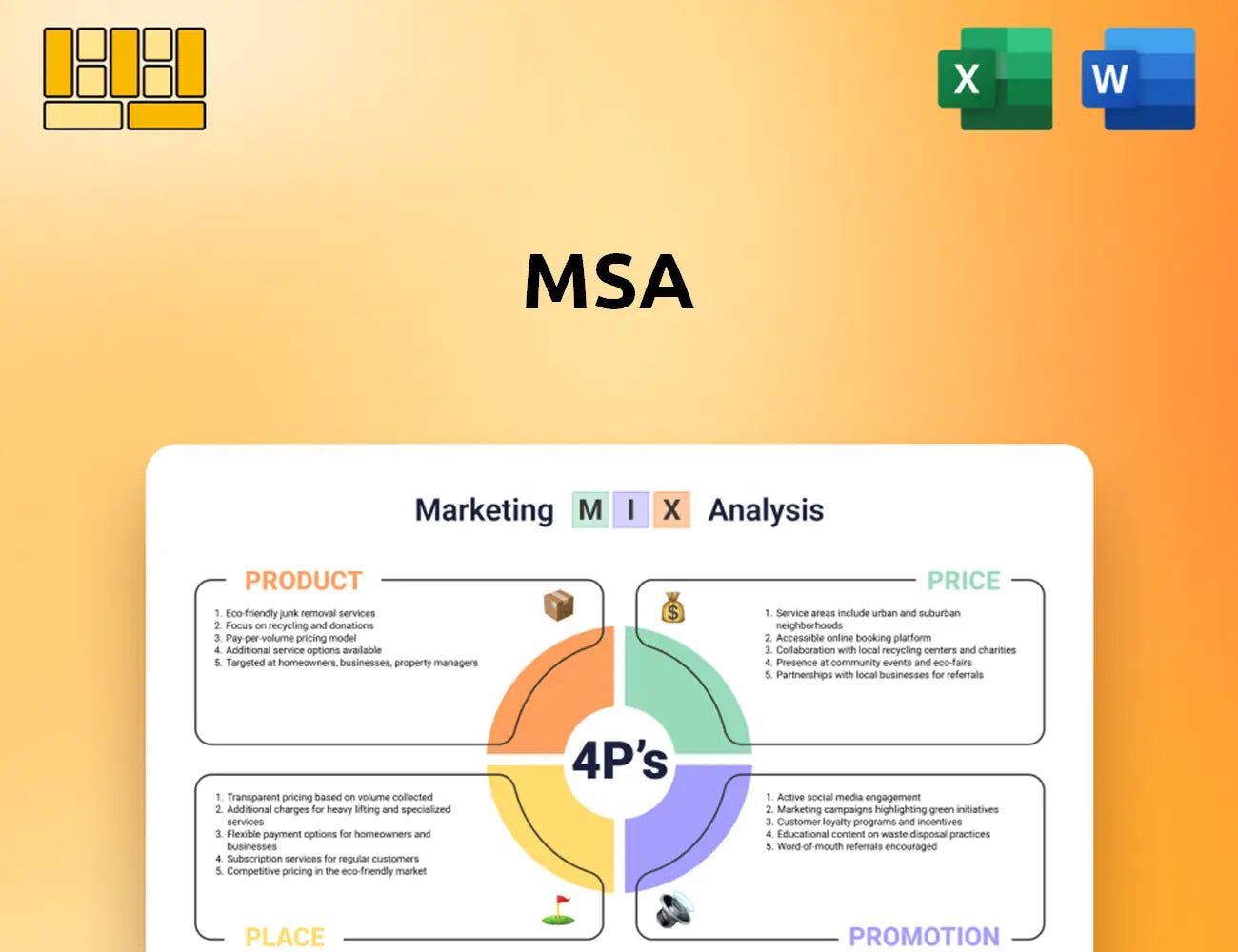MSA Marketing Mix