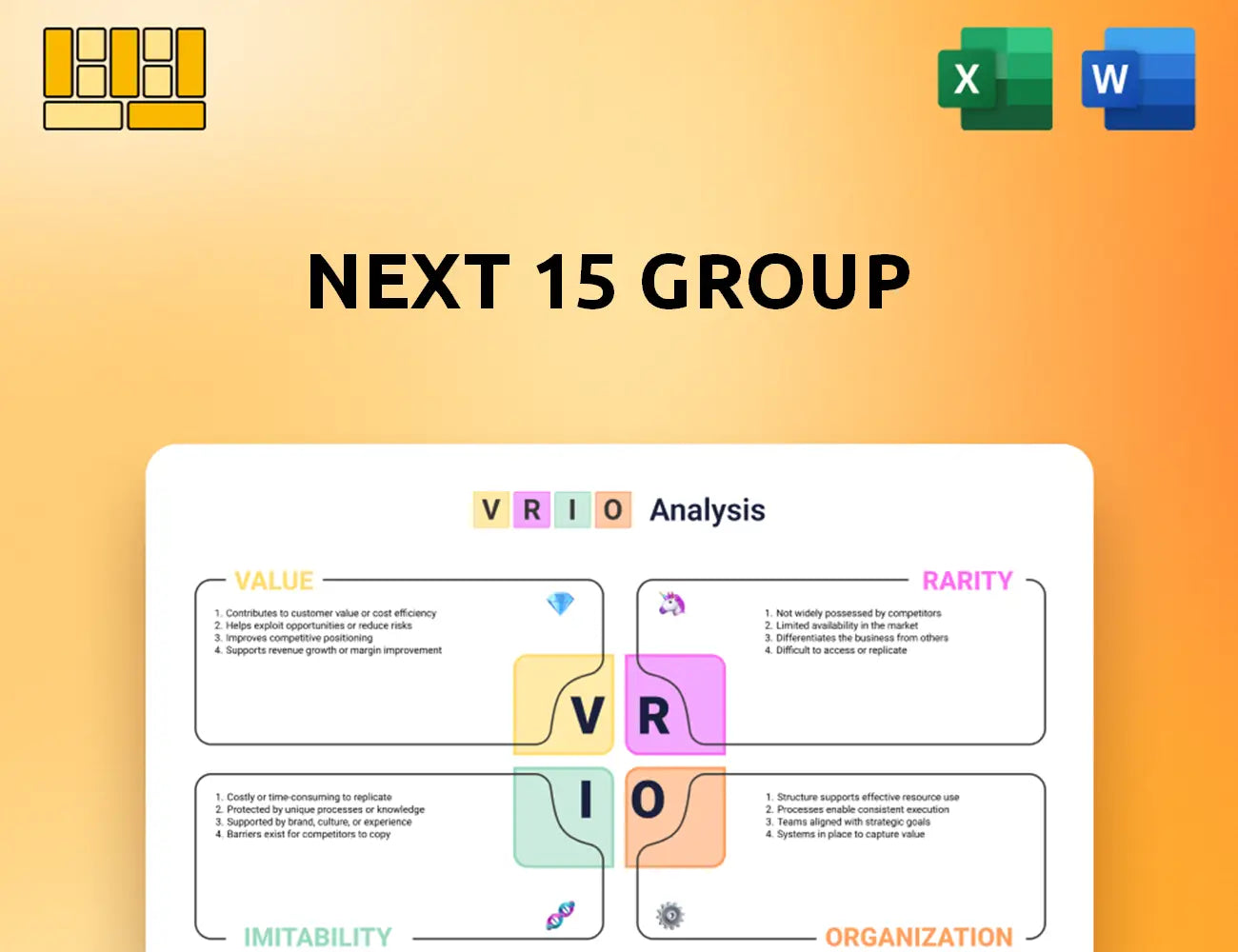 Next 15 Group VRIO Analysis