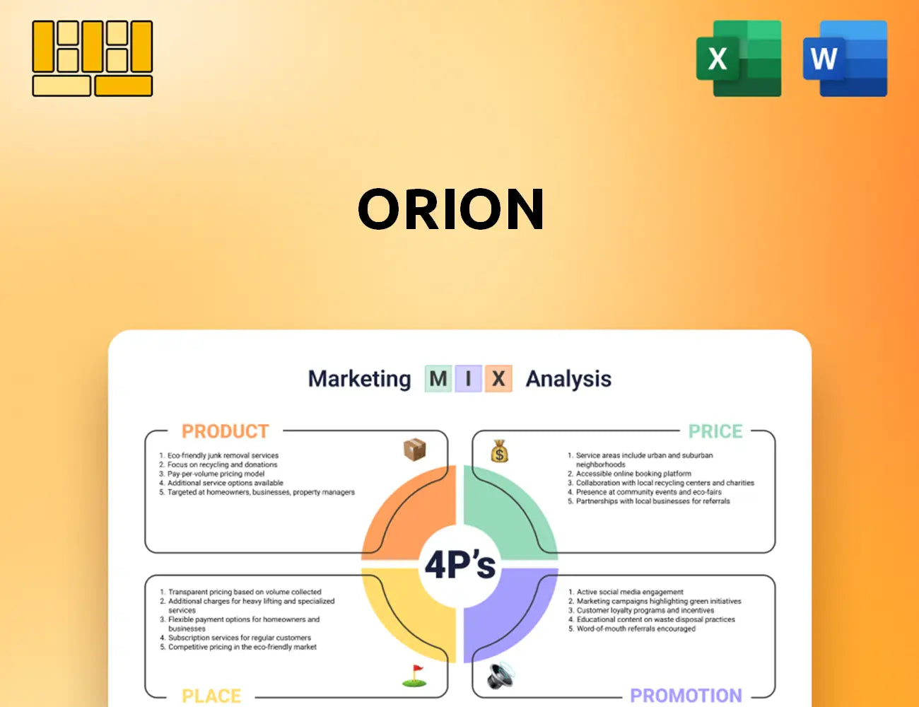 Orion Marketing Mix