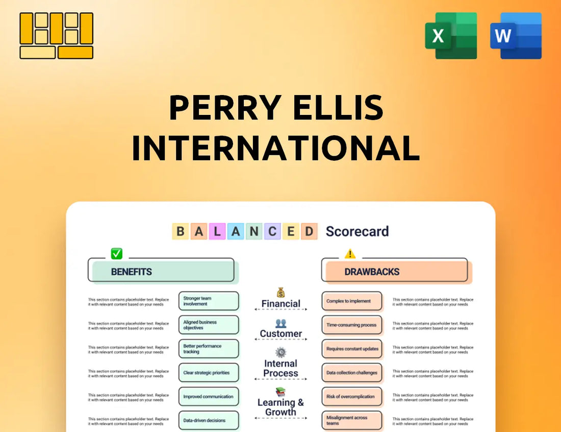 Perry Ellis International Balanced Scorecard