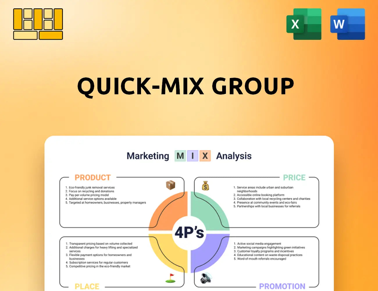 quick-mix group Marketing Mix