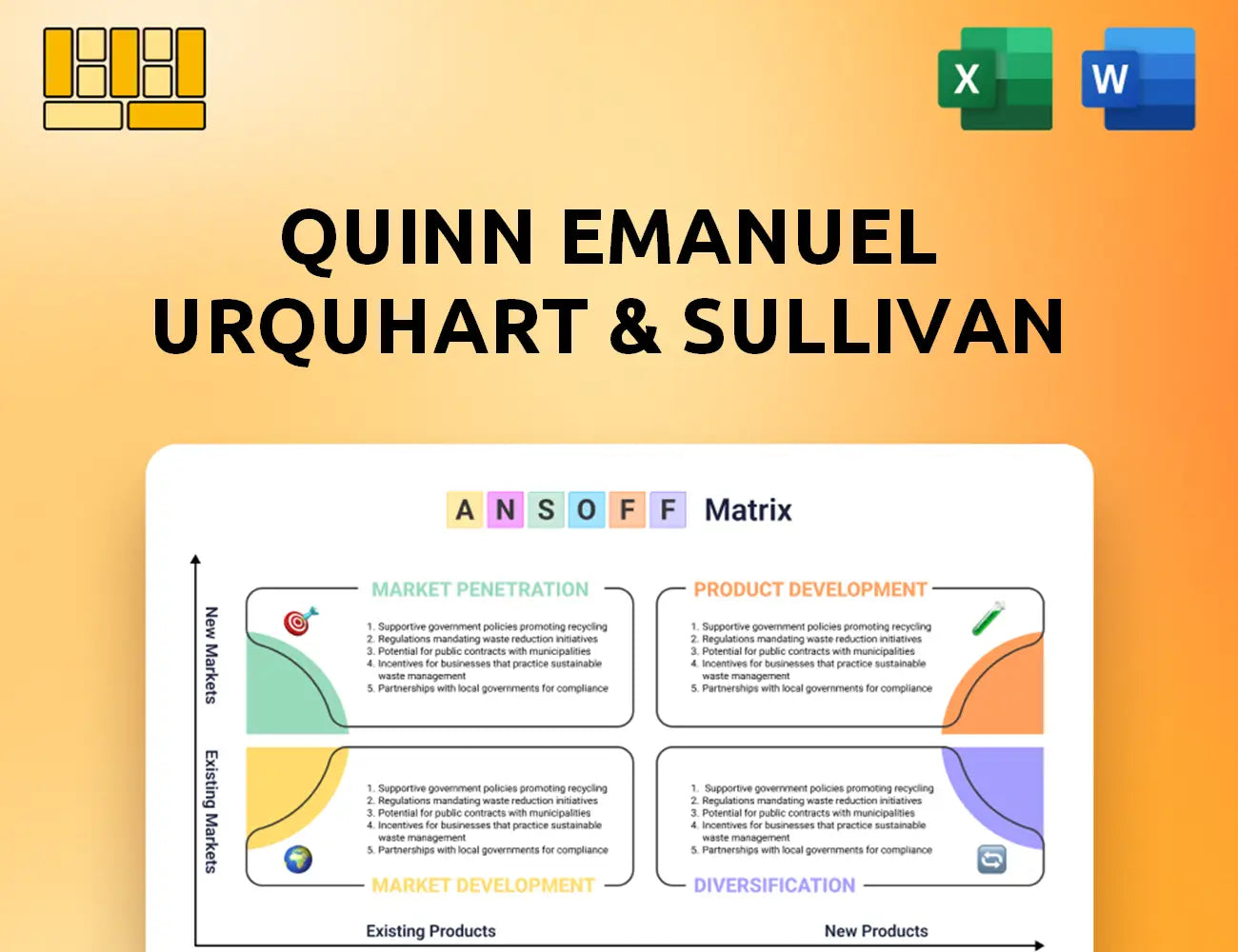 Quinn Emanuel Urquhart & Sullivan Ansoff Matrix