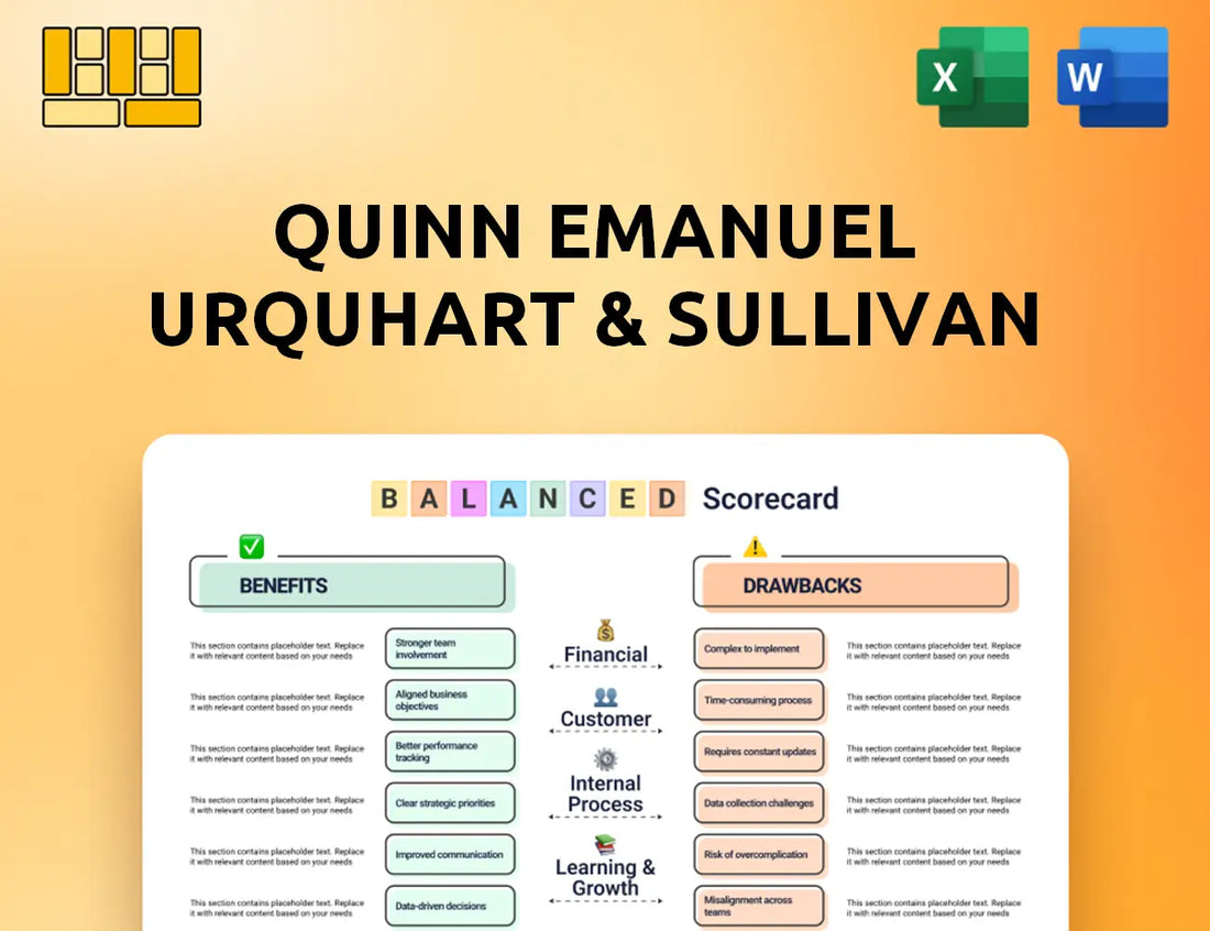 Quinn Emanuel Urquhart & Sullivan Balanced Scorecard