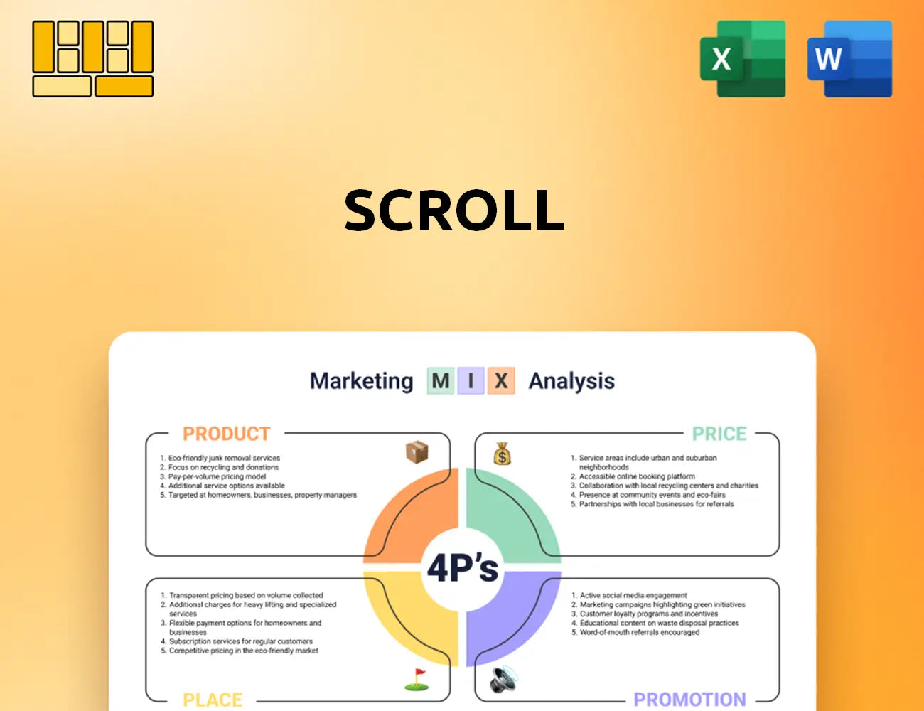 Scroll Marketing Mix