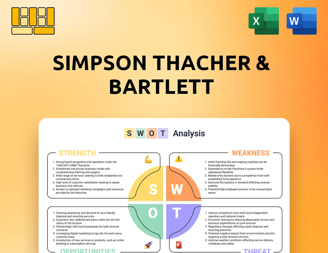 Simpson Thacher & Bartlett SWOT Analysis