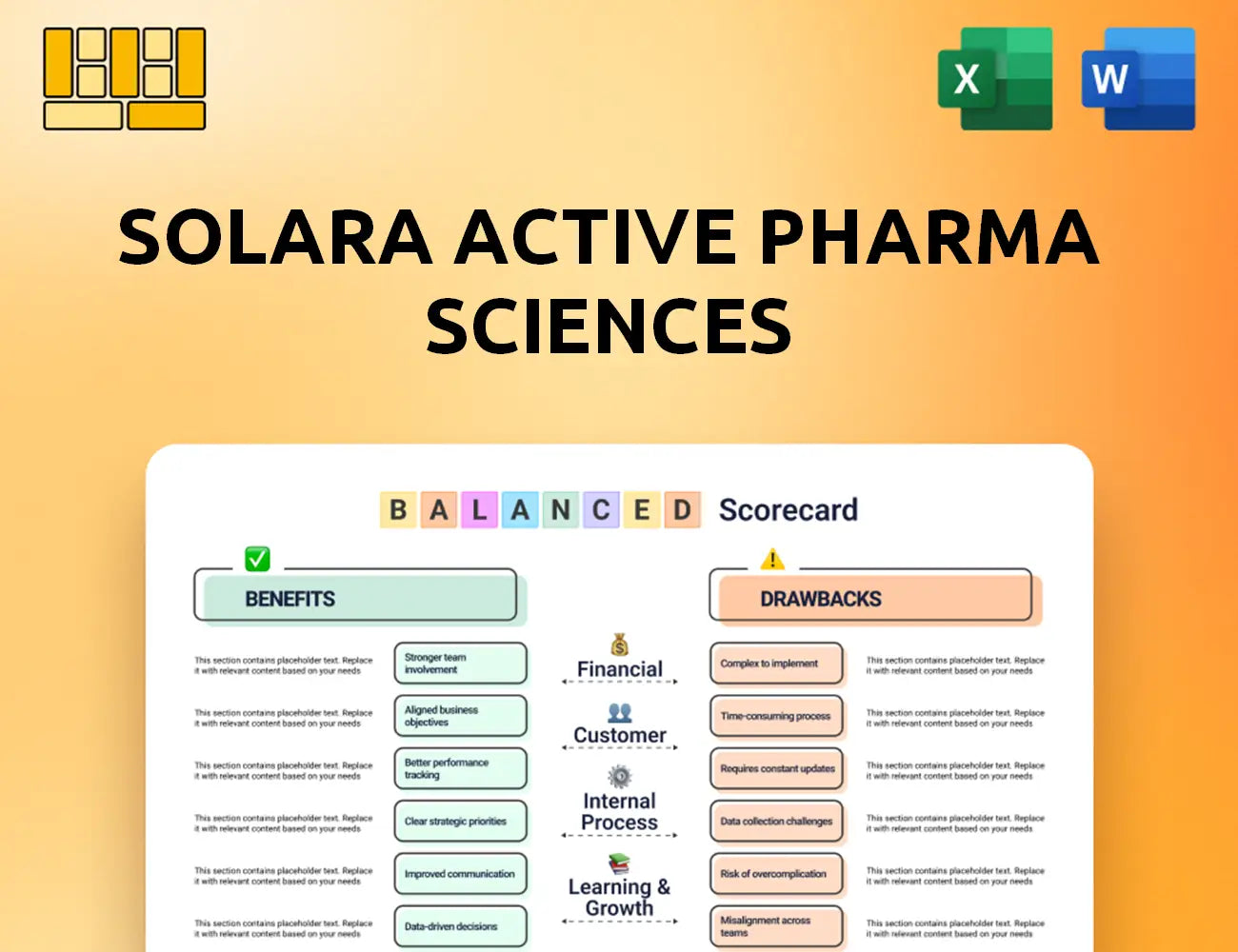 Solara Active Pharma Sciences Balanced Scorecard
