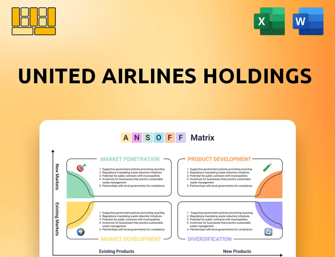 United Airlines Holdings Ansoff Matrix