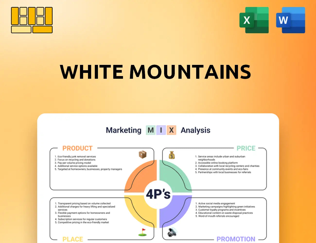 White Mountains  Marketing Mix